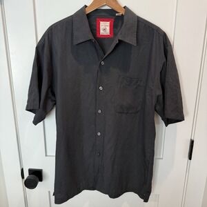 Red Camel Short Sleeve Button‎ Up Casual Shirt Men's Size L